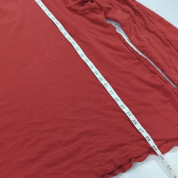 Ra-Ra Rag Recycle Rag Restyle Top Unisex XL Red Long Sleeve Tee - Picture 10 of 10